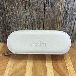 LACOSTE | 🐊 | Oblong | White | Green Zipper | Sunglass/Glasses | Case